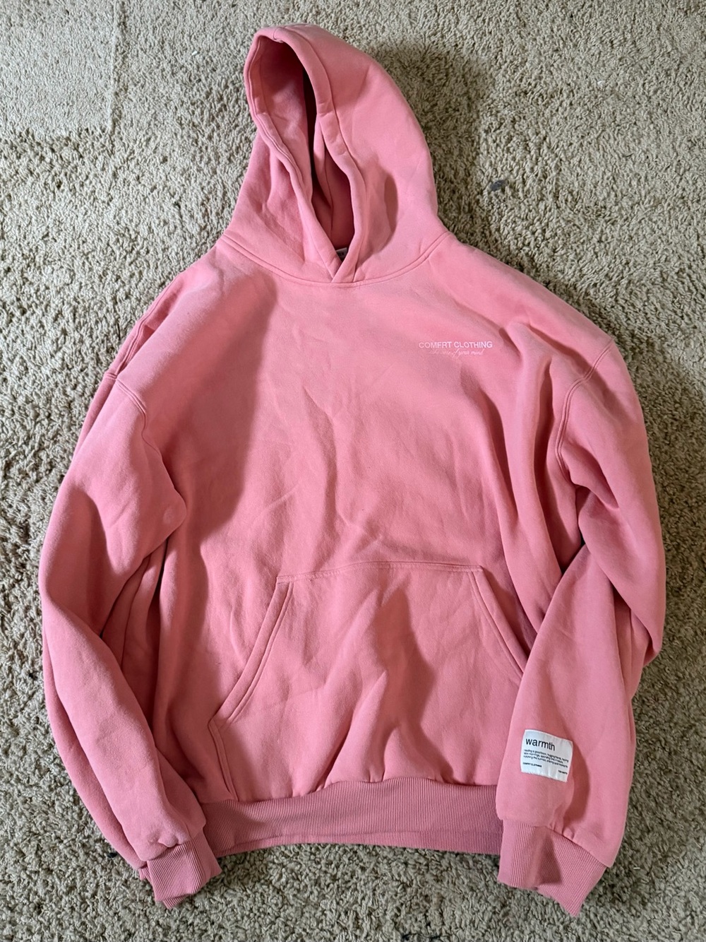 Oversized and weighted coral blush Track Pants & Hoodie You Matter COMFRT 2XL - Picture 6 of 16